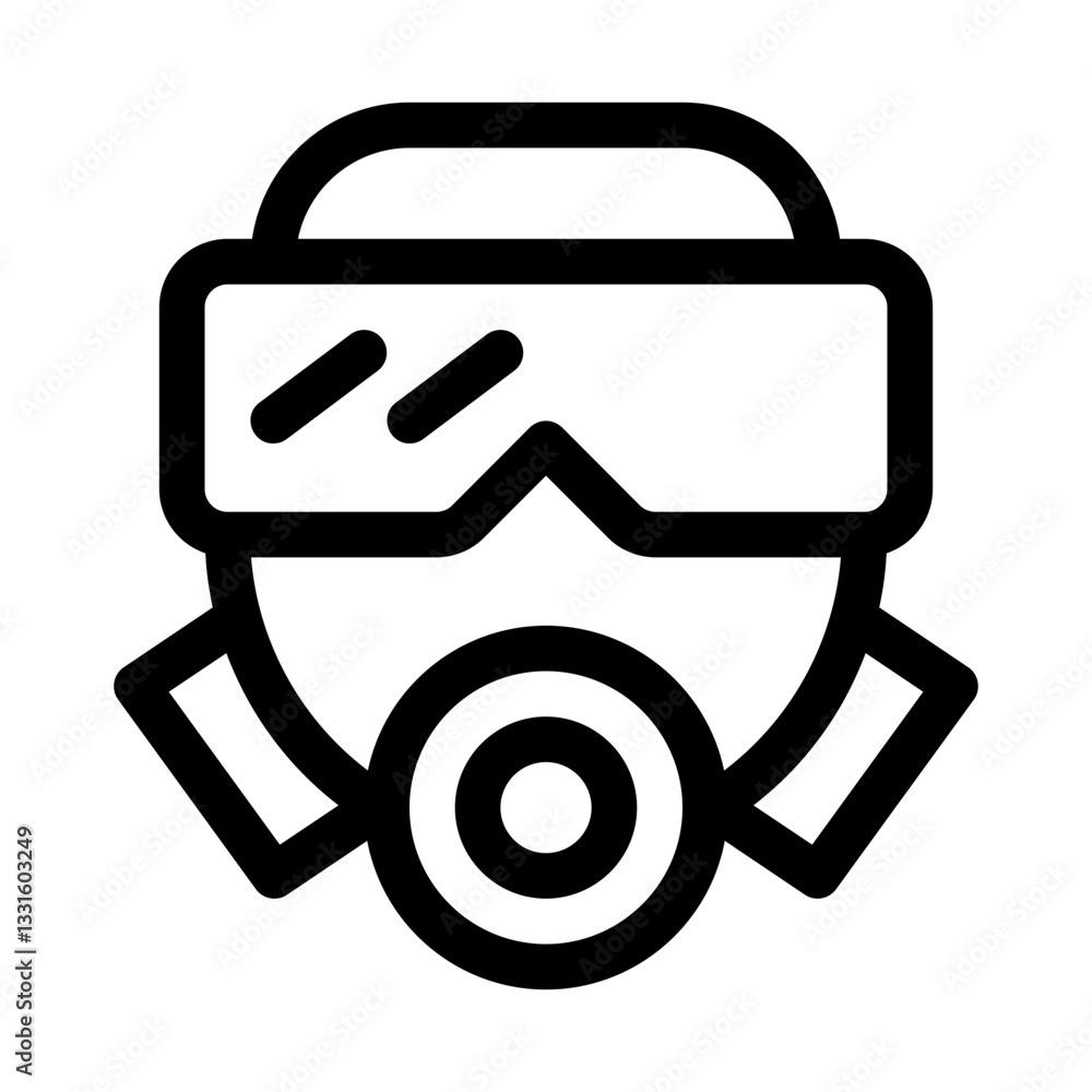 Gas mask line icon Gas mask line icon