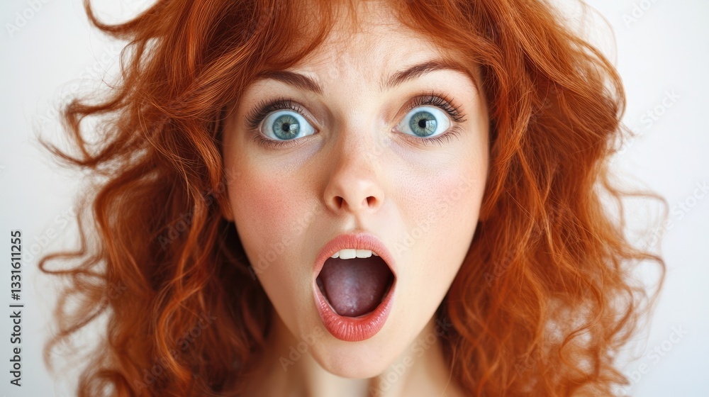 Portrait of an excited girl displaying a shocked expression with a surprised reaction to gossip news. Portrait of an excited girl displaying a shocked expression with a surprised reaction to gossip news.