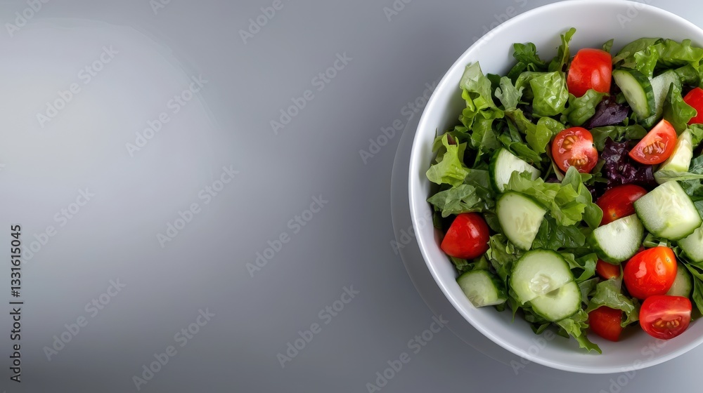 Fresh Colorful Salad with Cherry Tomatoes and Cucumber Slices Fresh Colorful Salad with Cherry Tomatoes and Cucumber Slices