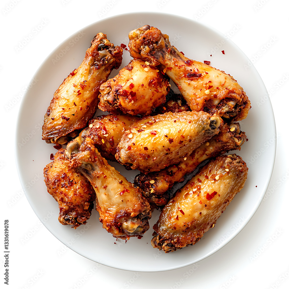 Sizzling chicken wings kitchen food photography cozy atmosphere close-up delicious flavor Sizzling chicken wings kitchen food photography cozy atmosphere close-up delicious flavor
