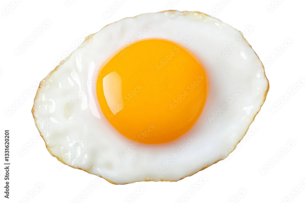fried egg and yolk isolated on white background fried egg and yolk isolated on white background