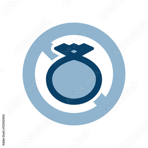 ごみ捨て禁止のアイコンイラスト