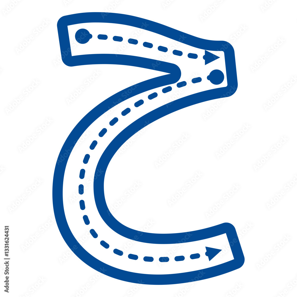 Fototapeta premium Hijaiyah Letter Tracing Outline Style