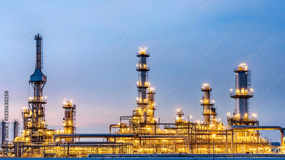Futuristic oil refinery with pipelines symbolizing industrial advancement, technology, and energy production in a modern setting.
Futuristic oil refinery with pipelines symbolizing industrial advancement, technology, and energy production in a modern setting.