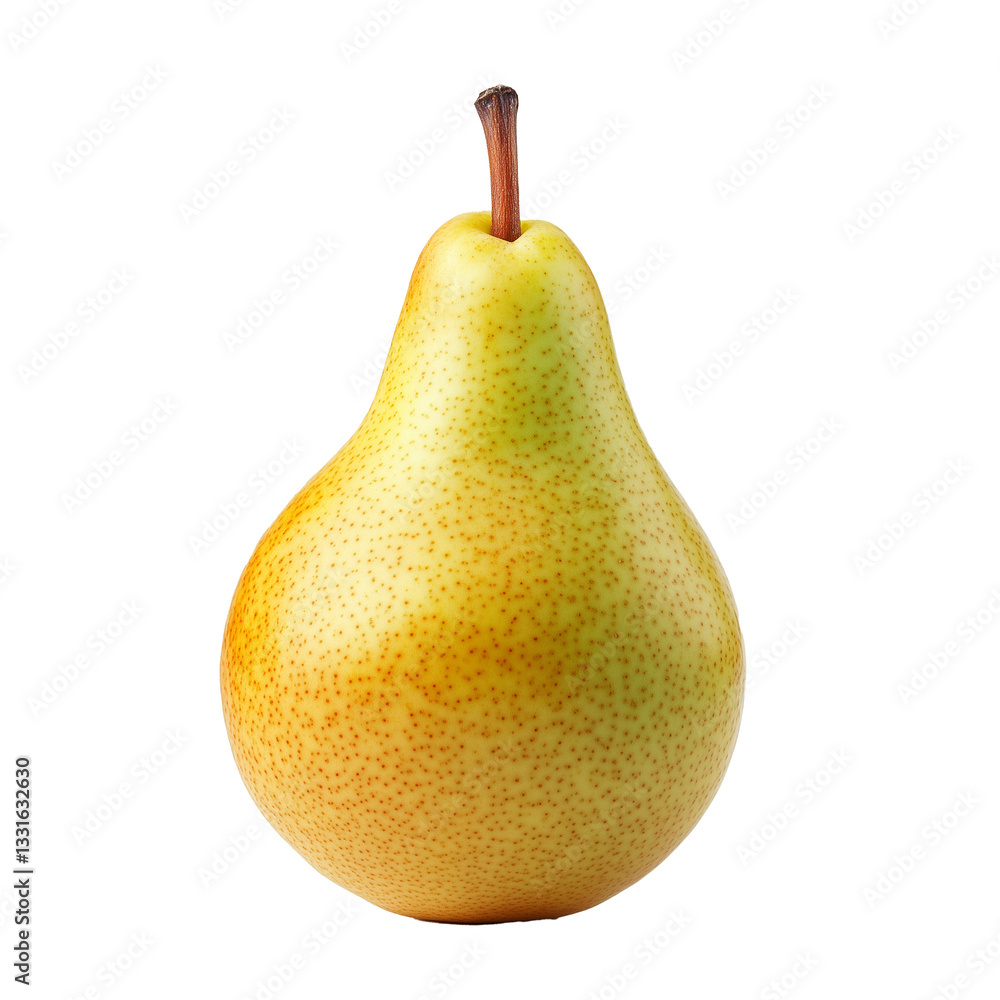 ripe yellow pear isolated on white background ripe yellow pear isolated on white background