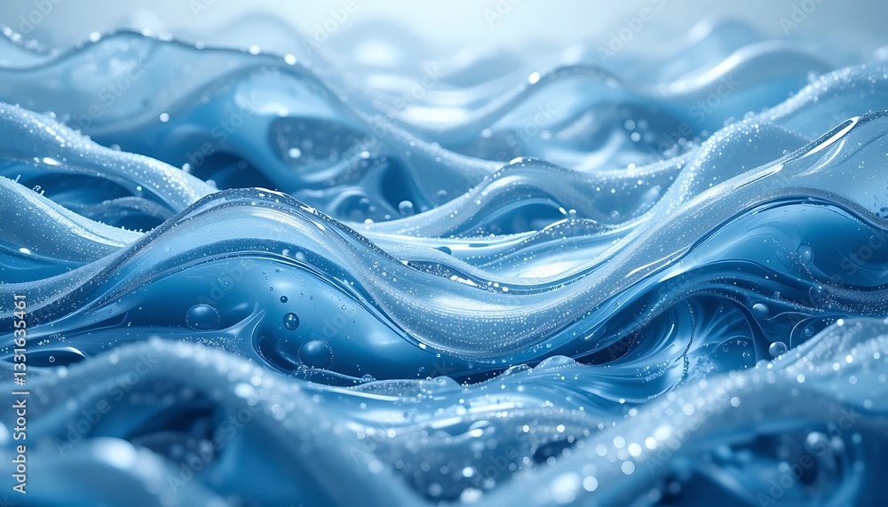 Serene Glacial Waves Flowing Effortlessly, Creating A Mesmerizing Icy Blue Landscape With Subtle Light Reflections And A Dreamy, Ethereal Feel Serene Glacial Waves Flowing Effortlessly, Creating A Mesmerizing Icy Blue Landscape With Subtle Light Reflections And A Dreamy, Ethereal Feel