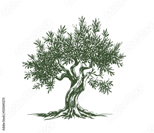 Olive tree, sketch.	
