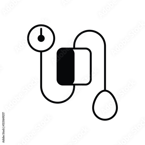 Blood Pressure Gauge vector icon