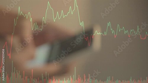 Dynamic Global Economic Trends Smartphone Stock Market Chart Analysis and Finance Data Insights