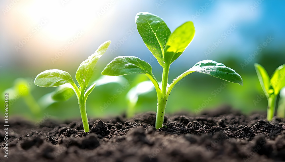 New life sprouts from the earth New life sprouts from the earth