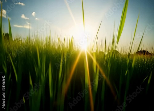 Sunlit Horizons: Field Time Lapse, Video 4K