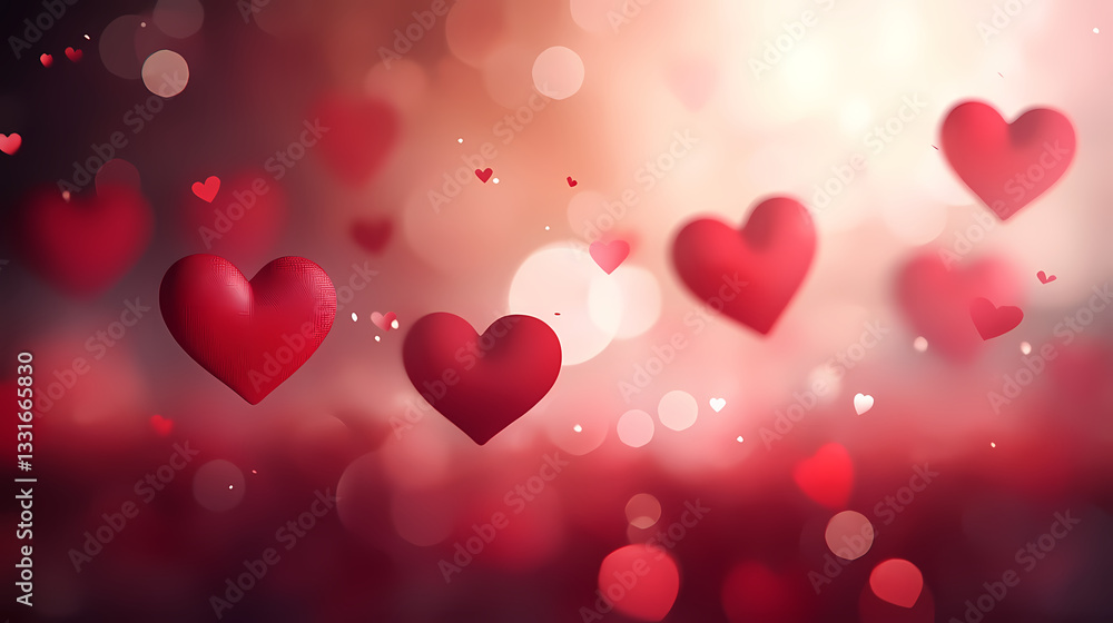 Romantic Heart Theme Wallpaper with Warm Tones Romantic Heart Theme Wallpaper with Warm Tones