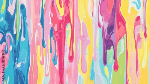 Wallpaper Mural Seamless Abstract Dripping Colors Pattern – Modern Digital Art Torontodigital.ca