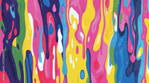 Wallpaper Mural Seamless Abstract Dripping Colors Pattern – Modern Digital Art Torontodigital.ca