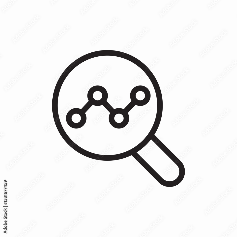 Data analysis research icon vector sign Data analysis research icon vector sign
