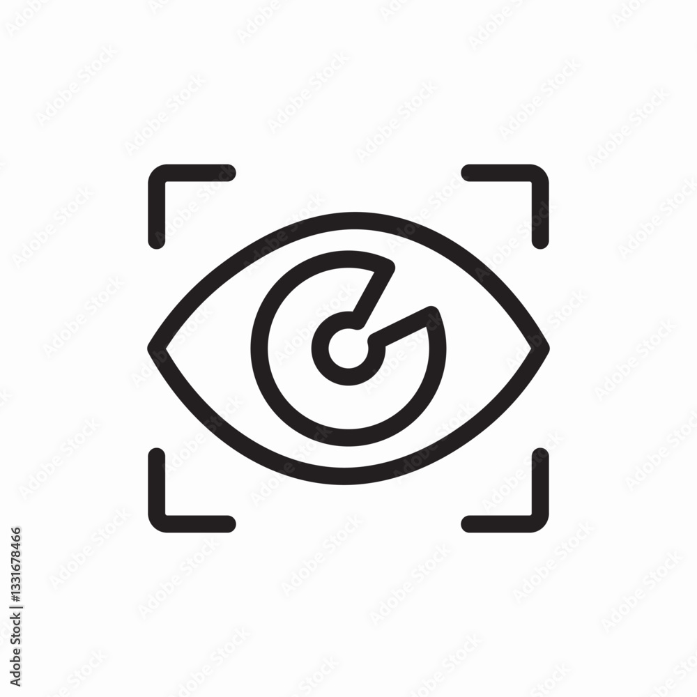 eye scan icon vector sign eye scan icon vector sign
