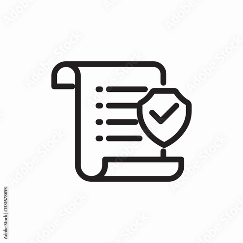 document verification checklist icon vector sign