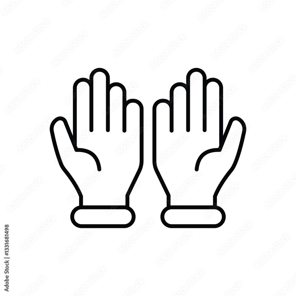 Glove vector icon Glove vector icon