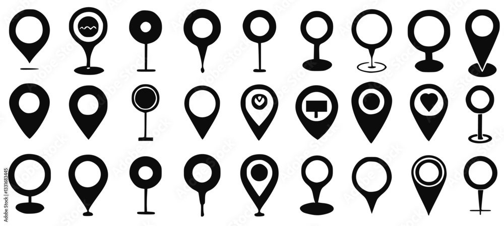 geolocation pin icon set representing global positioning, travel destinations, and navigation markers. Perfect for maps, address locators, city landmarks, and digital positioning services. Vector illu geolocation pin icon set representing global positioning, travel destinations, and navigation markers. Perfect for maps, address locators, city landmarks, and digital positioning services. Vector illu