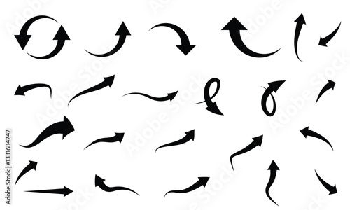arrow icon set. Arrow collection. Simple  Vector illustration