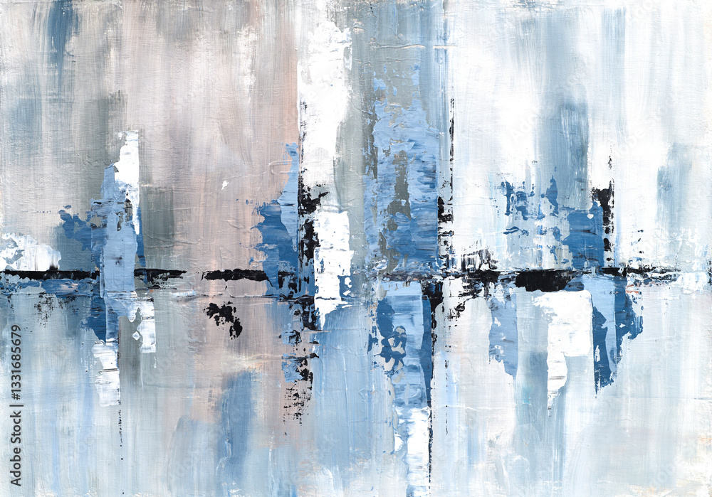 Naklejka premium Abstract artistic creation, fine art for print, modern texture effects, mural design, home wall decoration, large painting strokes, artistic patterns, contemporary oil painting, creative decor design