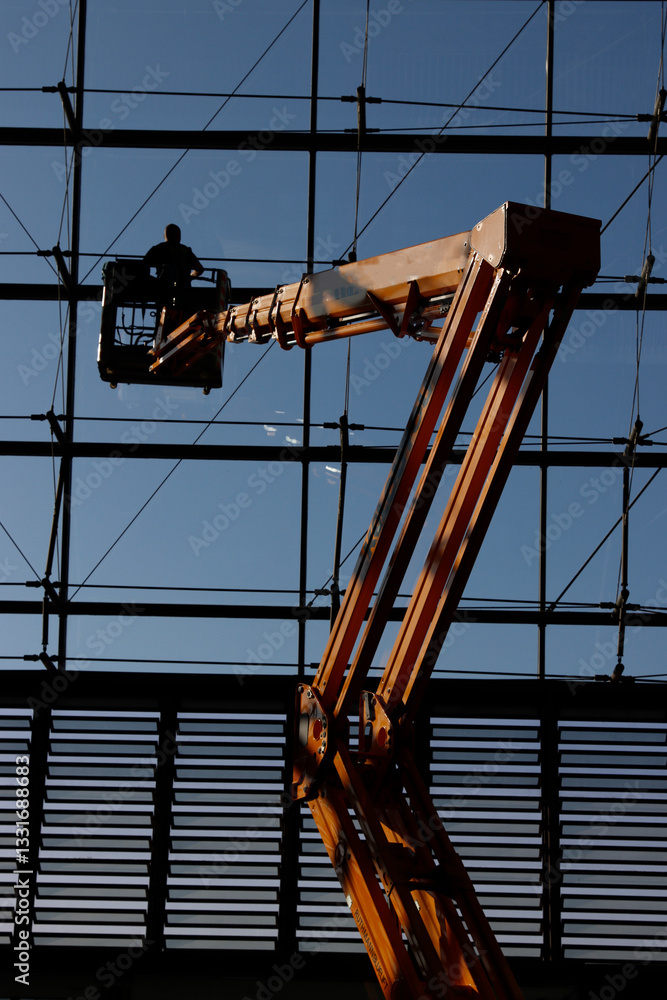 Fototapeta premium construction site with crane