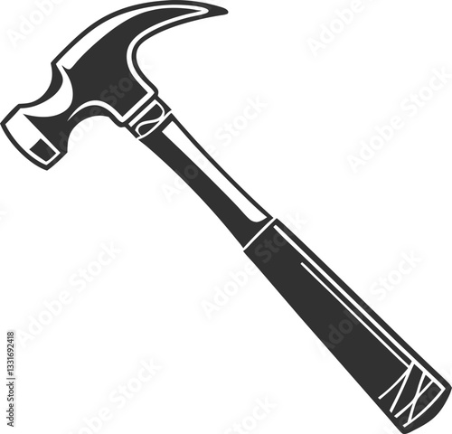 Hammer simple icon. Vector illustration