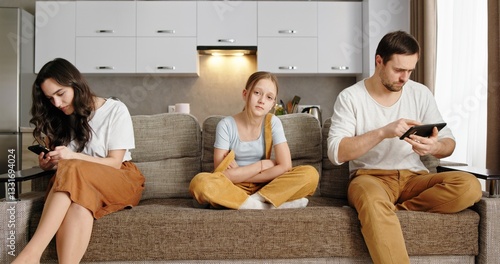 Exploring Modern Family Dynamics Disconnected Moments When Sitting Together on the Couch