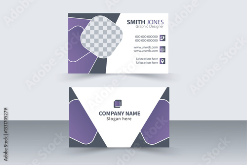 A clean and professional business card design template, visiting card