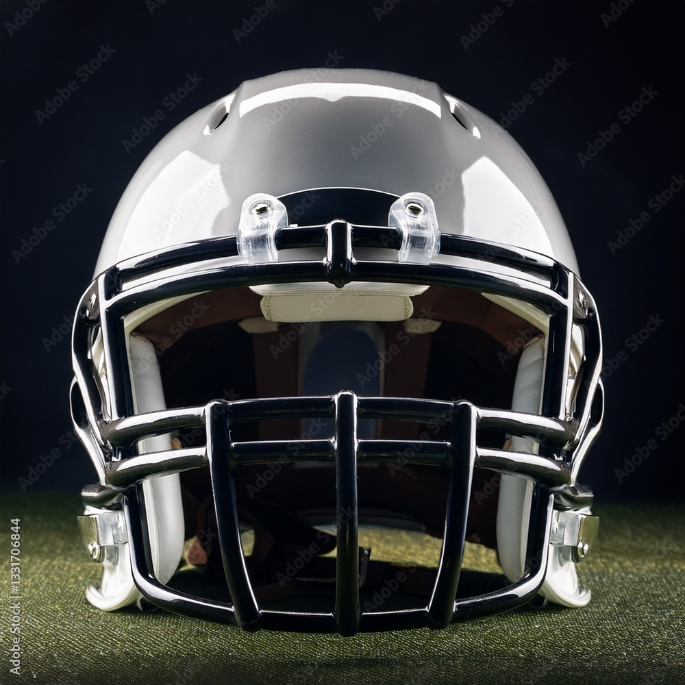 Fototapeta premium Generated image blank American football helmets, helm background or wallpaper 