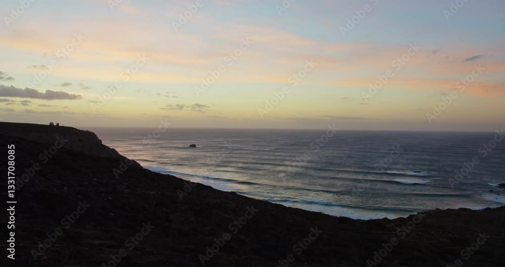 Powerful Slow-Motion Waves Crashing Against the Cliffs of Sagres, Portugal Powerful Slow-Motion Waves Crashing Against the Cliffs of Sagres, Portugal