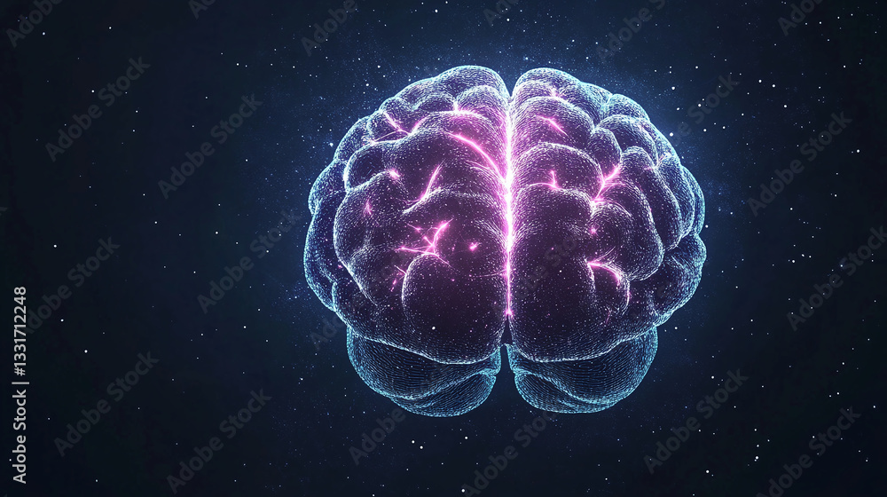 Abstract Digital Brain Visualization Abstract Digital Brain Visualization
