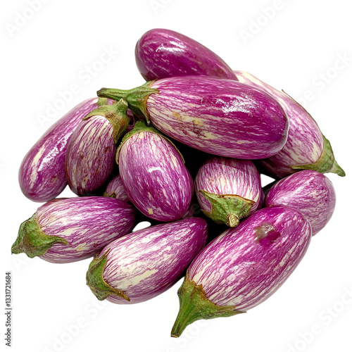Wallpaper Mural A Pile of Fresh Eggplant with Glossy Purple Skin Isolated on Transparent Background Torontodigital.ca