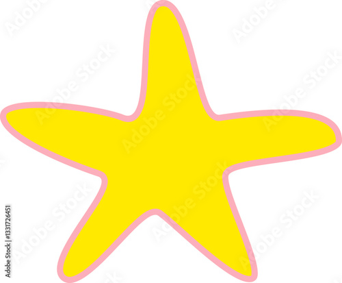 yellow star isolated on white
