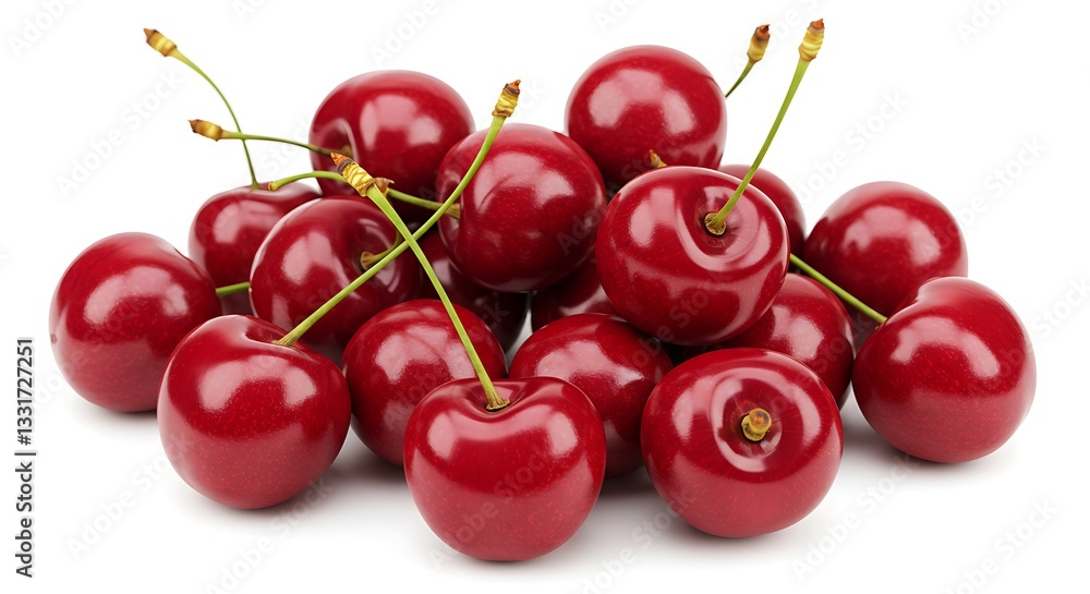 Fresh Red Cherries Sweet Summer Fruit Delicious Juicy Ripe Antioxidant Healthy Vitamins Nature Fresh Red Cherries Sweet Summer Fruit Delicious Juicy Ripe Antioxidant Healthy Vitamins Nature