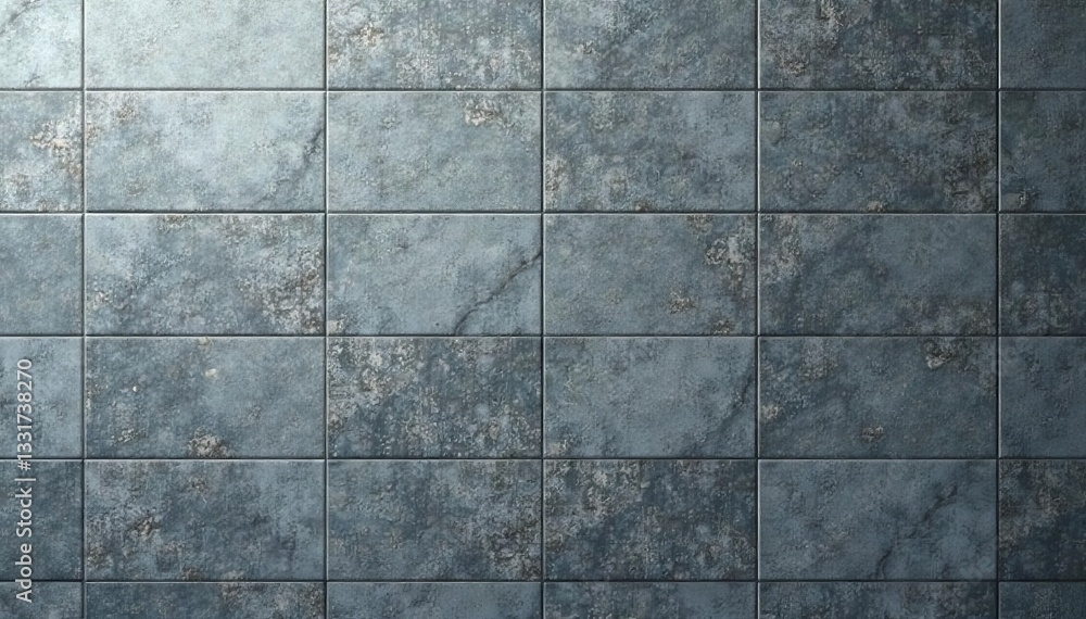 Naklejka premium Modern grey geometric tiles, high gloss finish, high gloss, texture