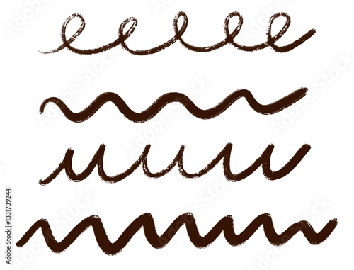 Hand drawn scribble doodle line brush stroke.