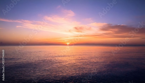 夕日, 夕焼け, 海, 海景, サンセット, 太陽, 水面, 波, 美しい空, ロマンチック, 自然, 夏, 青空, オレンジ色の空, パープルの空