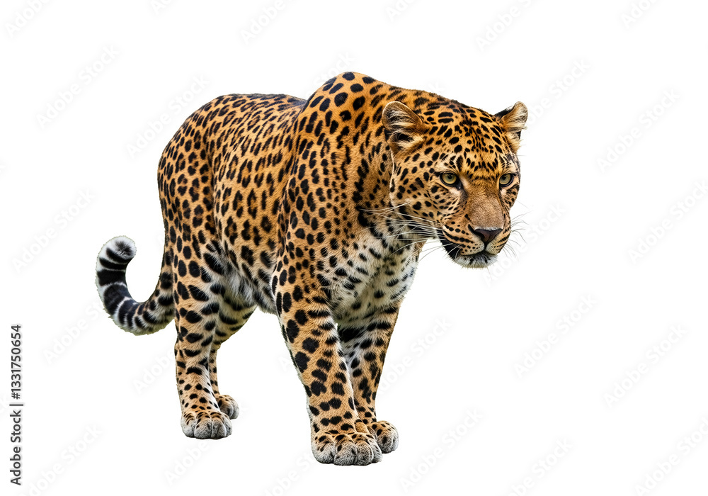 Obraz premium leopard isolated on white background.