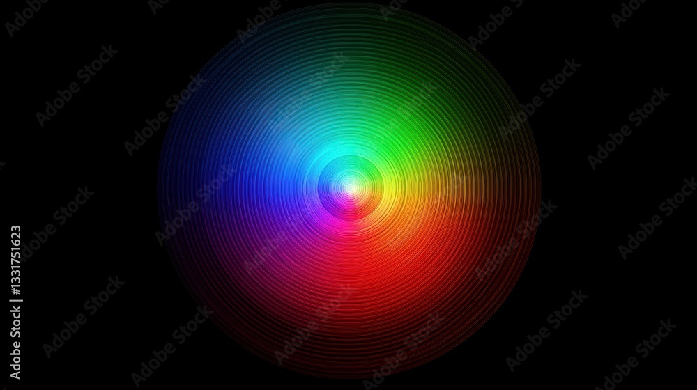 Color Spectrum in Circular Pattern with Vibrant Rainbow Hues Color Spectrum in Circular Pattern with Vibrant Rainbow Hues