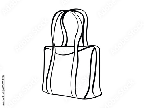 Hand drawn vector illustration of a bag
