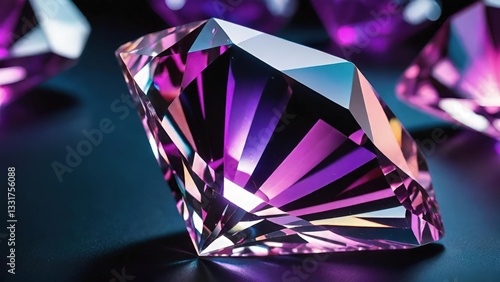 ダイヤモンド, 宝石, クリスタル, ピンクダイヤ, 紫ダイヤ, ファセット, 光沢, 反射, 高級, ラグジュアリー, エレガント, 宝飾, ジュエリー