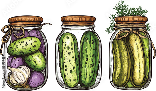 jar of pickled cucumbers