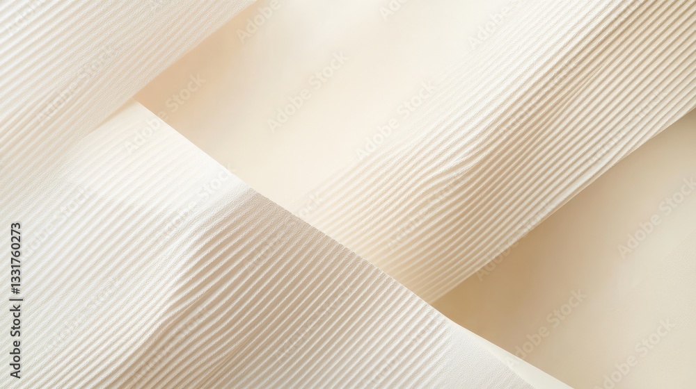 Fototapeta premium Abstract composition of folded paper with linear textural patterns