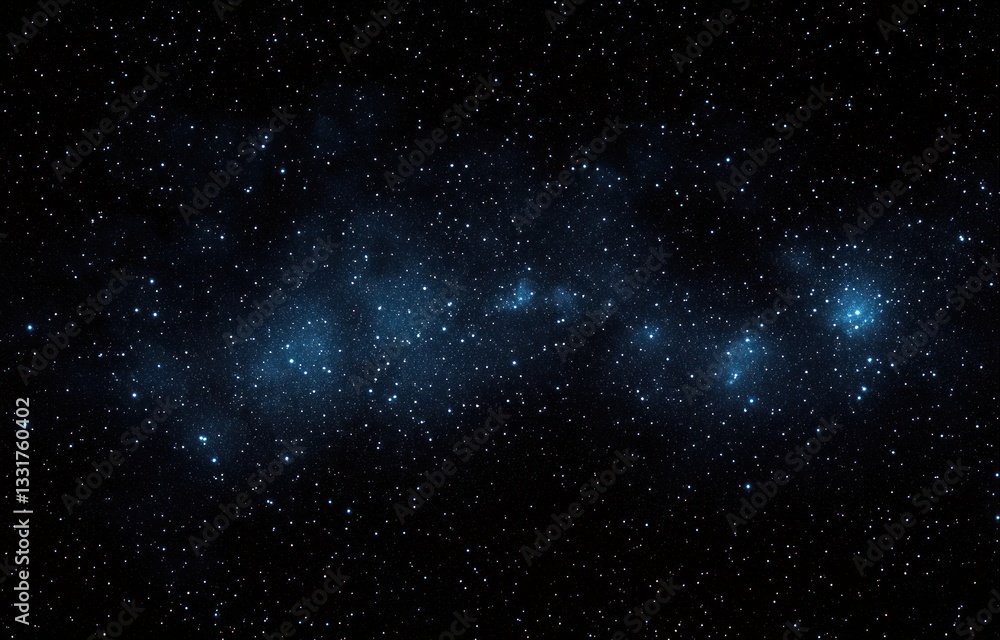 Fototapeta premium Starry Night Sky with Bright White Stars and Dark Background in Hyper-Realistic Minimalistic Style