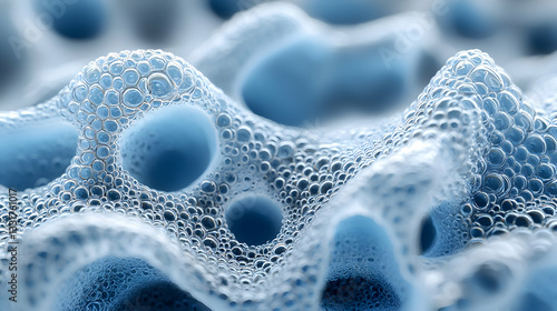 Abstract Blue Foam Texture Background