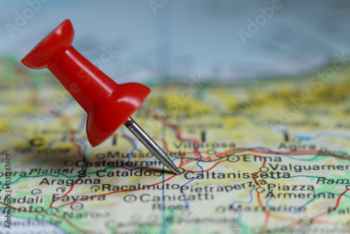 Caltanissetta, Sicily, Italy pin on map