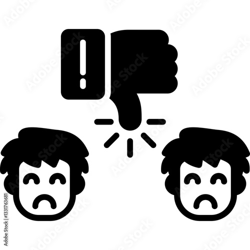 Dissatisfaction Icon Vector Element
