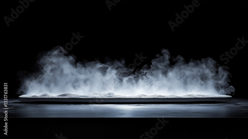 Steam rising in abstract form, evoking mystery and simplicity.
