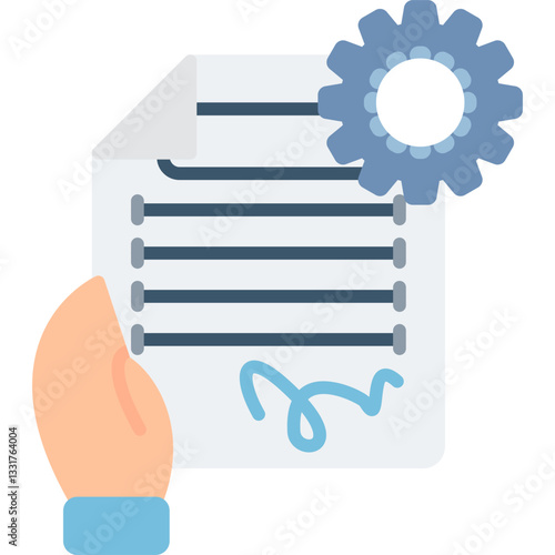 Contract Icon Vector Element